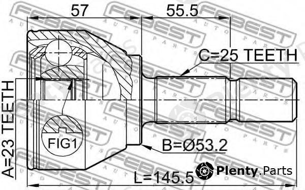  FEBEST part 2110FOC Joint, drive shaft