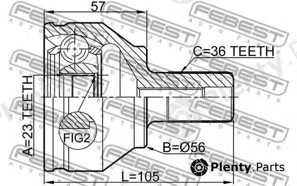  FEBEST part 2110FOCII Joint, drive shaft