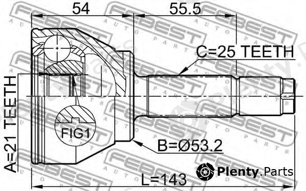  FEBEST part 2110FUS Joint, drive shaft
