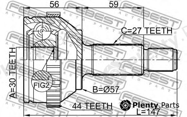  FEBEST part 2110MONA44 Joint, drive shaft
