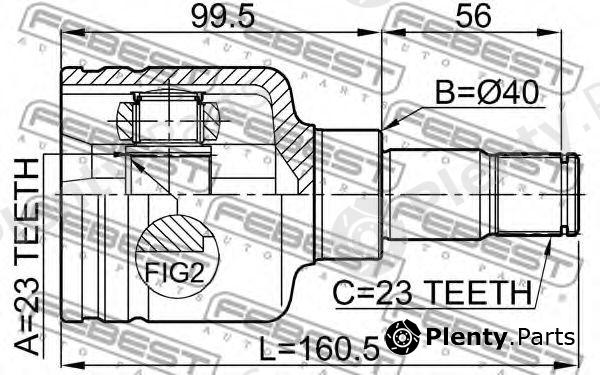  FEBEST part 2111-CB316LH (2111CB316LH) Joint, drive shaft