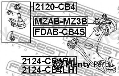  FEBEST part 2120-CB4 (2120CB4) Ball Joint