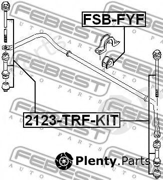  FEBEST part 2123-TRF-KIT (2123TRFKIT) Rod/Strut, stabiliser