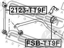  FEBEST part 2123-TT9F (2123TT9F) Rod/Strut, stabiliser