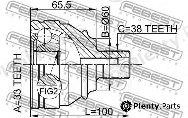  FEBEST part 2310018 Joint, drive shaft