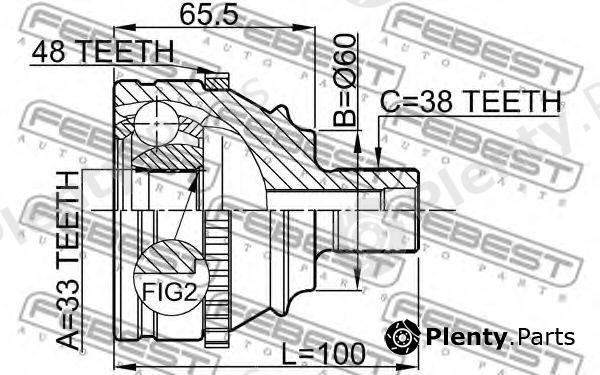  FEBEST part 2310018A48 Joint, drive shaft