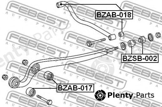  FEBEST part BZAB-017 (BZAB017) Control Arm-/Trailing Arm Bush