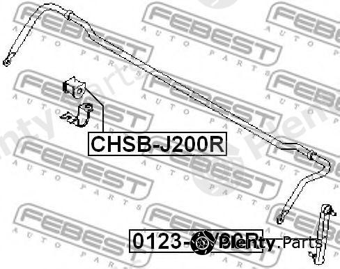  FEBEST part CHSB-J200R (CHSBJ200R) Stabiliser Mounting