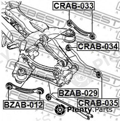  FEBEST part CRAB-035 (CRAB035) Control Arm-/Trailing Arm Bush