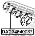  FEBEST part DAC34640037 Wheel Bearing
