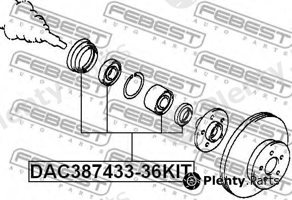  FEBEST part DAC38743336KIT Wheel Bearing Kit