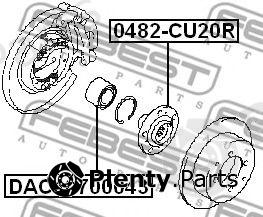  FEBEST part DAC40700043 Wheel Bearing