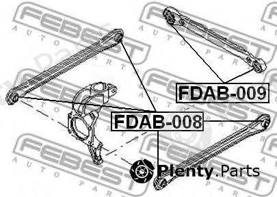  FEBEST part FDAB-009 (FDAB009) Control Arm-/Trailing Arm Bush