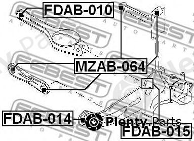  FEBEST part FDAB-014 (FDAB014) Control Arm-/Trailing Arm Bush