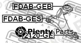  FEBEST part FDAB-GES (FDABGES) Control Arm-/Trailing Arm Bush