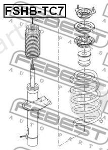  FEBEST part FSHB-TC7 (FSHBTC7) Protective Cap/Bellow, shock absorber