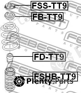  FEBEST part FSHBTT9 Protective Cap/Bellow, shock absorber