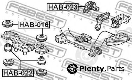  FEBEST part HAB023 Mounting, differential