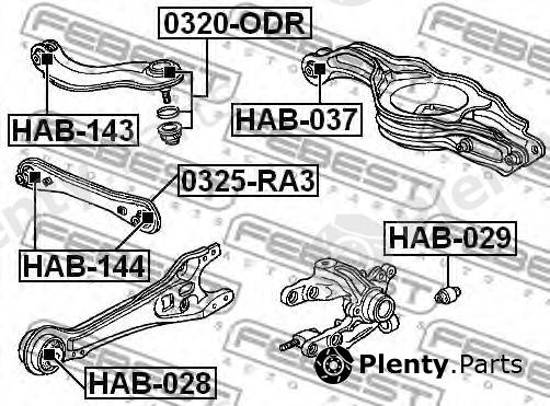  FEBEST part HAB-029 (HAB029) Bush, shock absorber