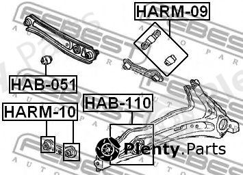  FEBEST part HAB051 Control Arm-/Trailing Arm Bush