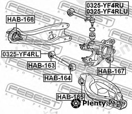  FEBEST part HAB-167 (HAB167) Bush, control arm mounting