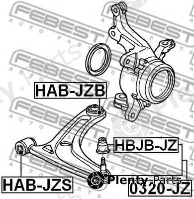  FEBEST part HABJZB Control Arm-/Trailing Arm Bush