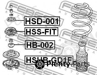  FEBEST part HB-002 (HB002) Anti-Friction Bearing, suspension strut support mounting