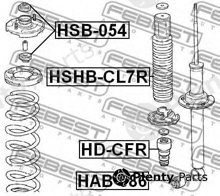  FEBEST part HDCFR Shock Absorber