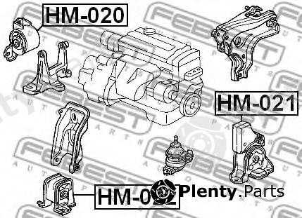  FEBEST part HM-020 (HM020) Engine Mounting