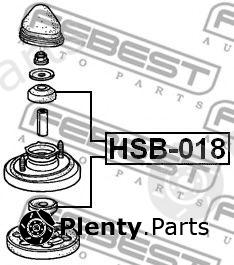  FEBEST part HSB018 Spacer Bush, shock absorber