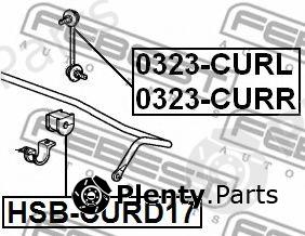  FEBEST part HSB-CURD17 (HSBCURD17) Stabiliser Mounting
