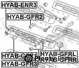  FEBEST part HYAB-GFRR (HYABGFRR) Control Arm-/Trailing Arm Bush