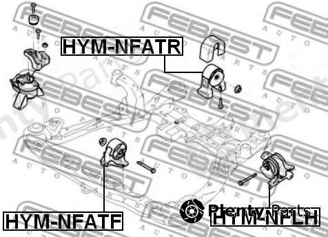  FEBEST part HYM-NFATF (HYMNFATF) Engine Mounting
