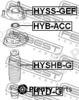  FEBEST part HYSHB-G (HYSHBG) Protective Cap/Bellow, shock absorber