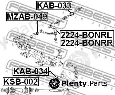  FEBEST part KSB002 Control Arm-/Trailing Arm Bush