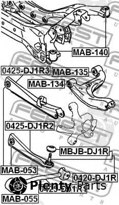 FEBEST part MAB055 Control Arm-/Trailing Arm Bush