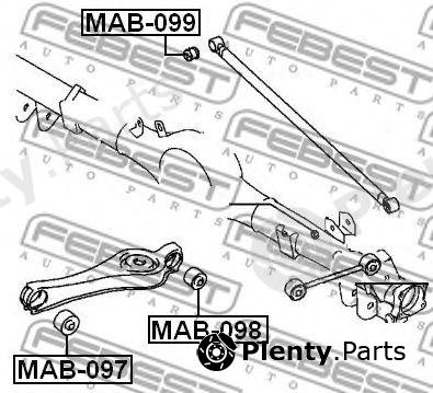  FEBEST part MAB099 Control Arm-/Trailing Arm Bush