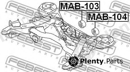  FEBEST part MAB104 Mounting, differential