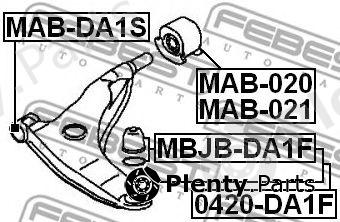  FEBEST part MABDA1S Control Arm-/Trailing Arm Bush