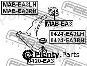  FEBEST part MABEA3 Control Arm-/Trailing Arm Bush