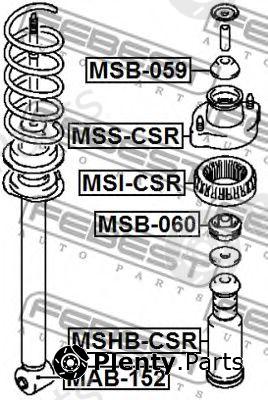  FEBEST part MSB060 Spacer Bush, shock absorber