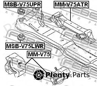  FEBEST part MSBV75LWR Mounting, axle beam