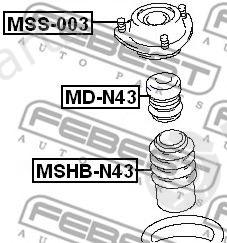  FEBEST part MSS003 Mounting, shock absorbers