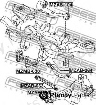  FEBEST part MZAB-104 (MZAB104) Mounting, differential