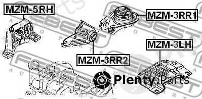  FEBEST part MZM-5RH (MZM5RH) Engine Mounting