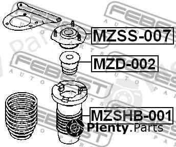  FEBEST part MZSHB001 Protective Cap/Bellow, shock absorber