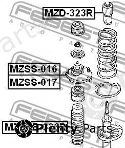  FEBEST part MZSS016 Mounting, shock absorbers
