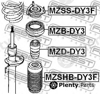  FEBEST part MZSSDY3F Mounting, shock absorbers