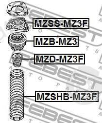  FEBEST part MZSS-MZ3F (MZSSMZ3F) Mounting, shock absorbers