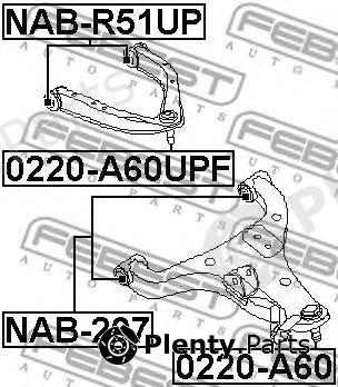  FEBEST part NAB-207 (NAB207) Control Arm-/Trailing Arm Bush